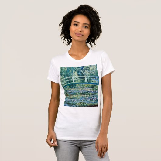 Claude Monet - Water Lilies en de Japanse brug T-shirt (Voorkant volledig)