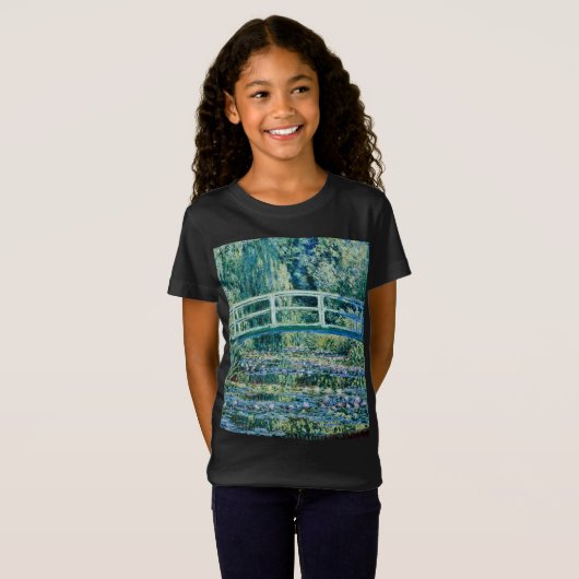 Claude Monet - Water Lilies en de Japanse brug T-shirt (Voorkant volledig)