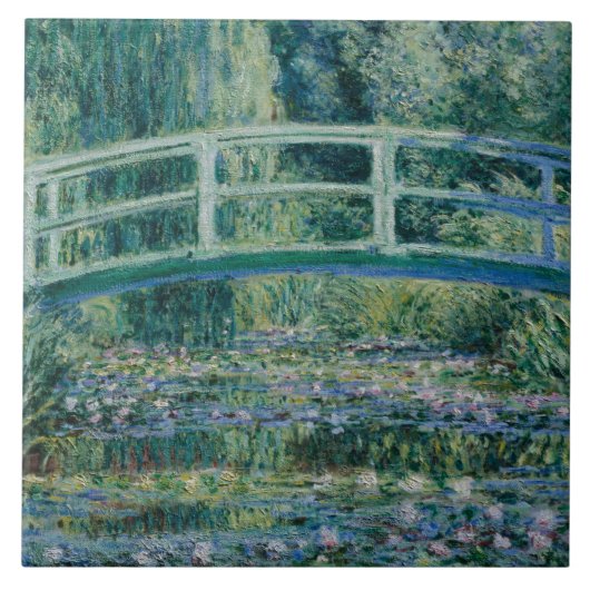 Claude Monet - Water Lilies en de Japanse brug Tegeltje (Voorkant)