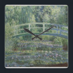 Claude Monet - Water Lilies en de Japanse brug Vierkante Klok<br><div class="desc">Claude Monet - Water Lilies en de Japanse brug</div>