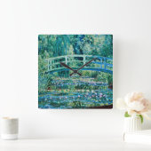 Claude Monet - Water Lilies en de Japanse brug Vierkante Klok (Huis)