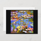 Claude Monet Water Lilies, Fine Art Briefkaart (Voorkant / Achterkant)