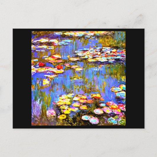Claude Monet Water Lilies, Fine Art Briefkaart (Voorkant)