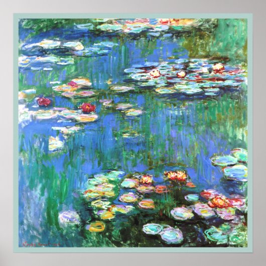 Claude Monet Water Lilies Fine Art Poster (Voorkant)