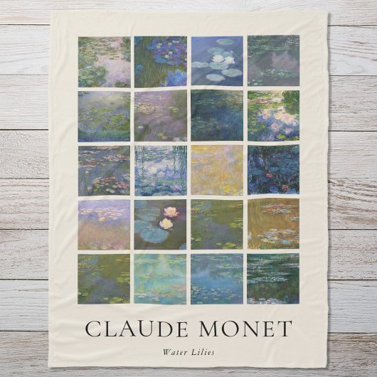 Claude Monet Water Lilies Fleece Deken