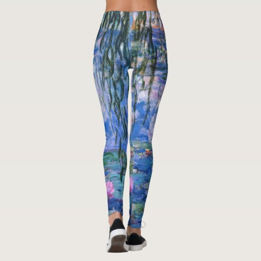 Claude Monet Water Lilies  Floral HD Art Leggings (Achterkant)