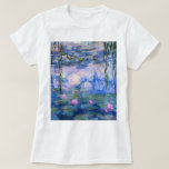 Claude Monet Water Lilies  Floral HD Art T-shirt<br><div class="desc">Claude Monet Water Lilies  Floral HD Art T-shirt. Water Lilies schilderen door Claude Monet. Schilderd tussen 1916 en 1919.</div>