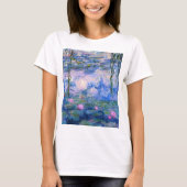 Claude Monet Water Lilies Floral HD Art T-shirt (Voorkant)