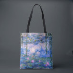 Claude Monet Water Lilies  Floral HD Art Tote Bag<br><div class="desc">Claude Monet Water Lilies  Floral HD Art Canvas tas. Water Lilies schilderen door Claude Monet. Schilderd tussen 1916 en 1919.</div>