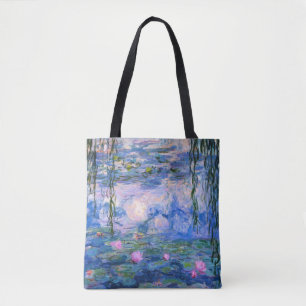 Claude Monet Water Lilies Floral HD Art Tote Bag