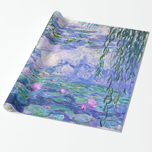Claude Monet Water Lilies Franse impressionistisch Cadeaupapier (Uitgerold)