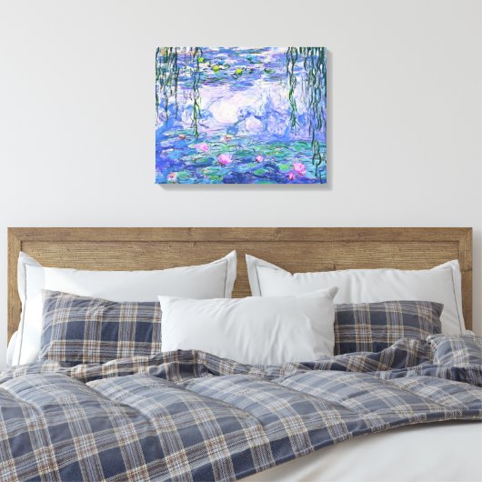 Claude Monet Water Lilies Franse impressionistisch Canvas Afdruk (Insitu (Slaapkamer))