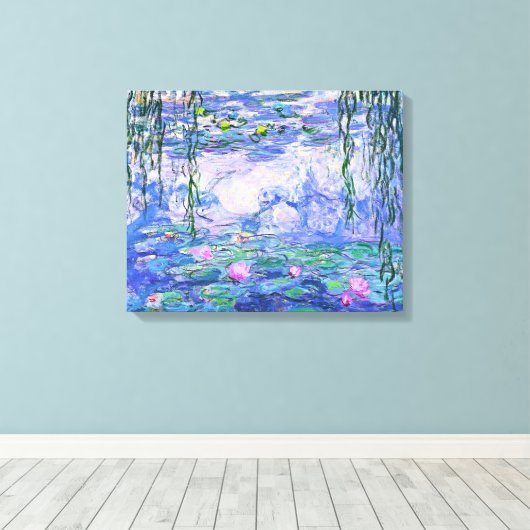 Claude Monet Water Lilies Franse impressionistisch Canvas Afdruk (Insitu (Houten vloer))