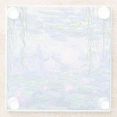 Claude Monet Water Lilies Franse impressionistisch Glazen Onderzetter (Achterkant)