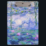 Claude Monet Water Lilies Franse impressionistisch Klembord<br><div class="desc">Claude Monet Water Lilies,  de Franse impressionist Art Water Lilies (of Nympheas),  is een serie van ongeveer 250 olieschilderijen van de Franse impressionist Claude Monet. De schilderijen tonen Monet's bloemtuin in Giverny.</div>