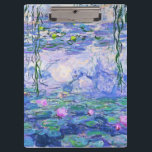 Claude Monet Water Lilies Franse impressionistisch Klembord<br><div class="desc">Claude Monet Water Lilies,  de Franse impressionist Art Water Lilies (of Nympheas),  is een serie van ongeveer 250 olieschilderijen van de Franse impressionist Claude Monet. De schilderijen tonen Monet's bloemtuin in Giverny.</div>