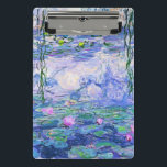 Claude Monet Water Lilies Franse impressionistisch Mini Klembord<br><div class="desc">Claude Monet Water Lilies,  de Franse impressionist Art Water Lilies (of Nympheas),  is een serie van ongeveer 250 olieschilderijen van de Franse impressionist Claude Monet. De schilderijen tonen Monet's bloemtuin in Giverny.</div>