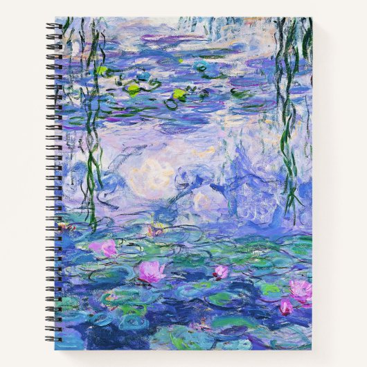 Claude Monet Water Lilies Franse impressionistisch Notitieboek (Voorkant)
