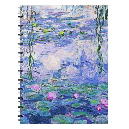 Claude Monet Water Lilies Franse impressionistisch Notitieboek (Voorkant)