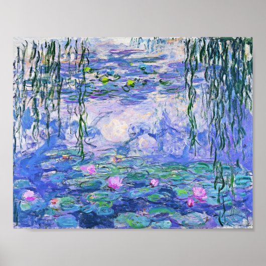 Claude Monet Water Lilies Franse impressionistisch Poster (Voorkant)