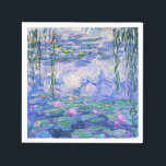 Claude Monet Water Lilies Franse impressionistisch Servet<br><div class="desc">Claude Monet Water Lilies,  de Franse impressionist Art Water Lilies (of Nympheas),  is een serie van ongeveer 250 olieschilderijen van de Franse impressionist Claude Monet. De schilderijen tonen Monet's bloemtuin in Giverny.</div>
