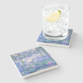 Claude Monet Water Lilies Franse impressionistisch Stenen Onderzetter (Zijkant)