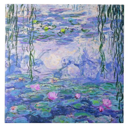 Claude Monet Water Lilies Franse impressionistisch Tegeltje (Voorkant)