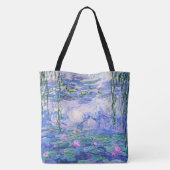 Claude Monet Water Lilies Franse impressionistisch Tote Bag (Achterkant)