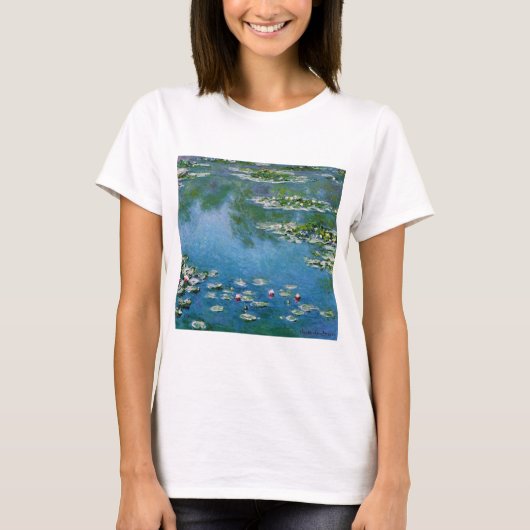 Claude Monet Water Lilies GalleryHD Fine Art T-shirt (Voorkant)