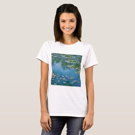 Claude Monet Water Lilies GalleryHD Fine Art T-shirt (Voorkant volledig)