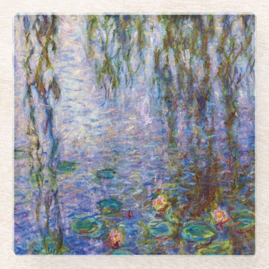 Claude Monet - Water Lilies Glazen Onderzetter (Voorkant)
