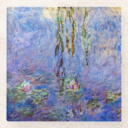 Claude Monet - Water Lilies Glazen Onderzetter (Voorkant)