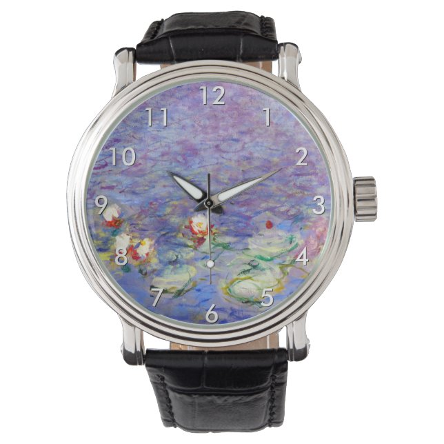 Claude Monet - Water Lilies Horloge (Voorkant)