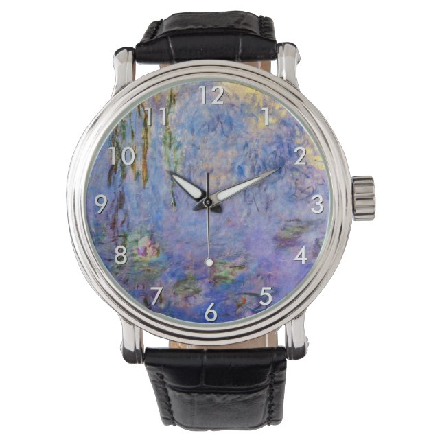 Claude Monet - Water Lilies Horloge (Voorkant)