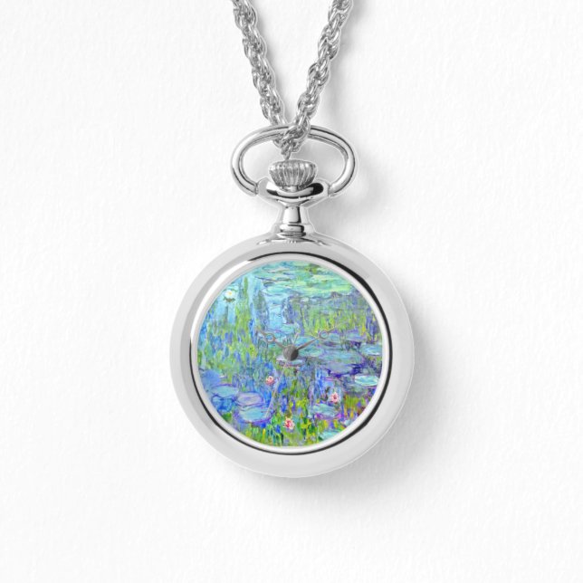 Claude Monet Water Lilies Horloge (Voorkant)
