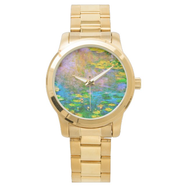 Claude Monet Water Lilies Horloge (Voorkant)