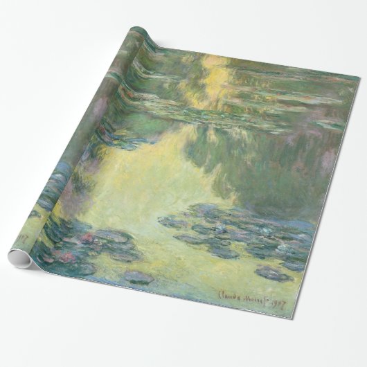 Claude Monet Water Lilies Impressionist Painting Cadeaupapier (Uitgerold)