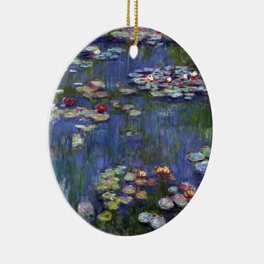 Claude Monet Water Lilies Keramisch Ornament (Rechts)