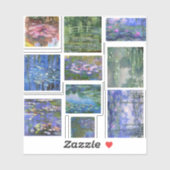 Claude Monet Water Lilies Kunst Schilderijen Sticker (Vel)