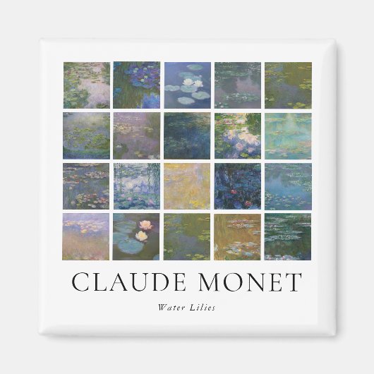 Claude Monet Water Lilies Magneet (Voorkant)