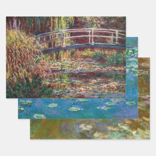 Claude Monet - Water Lilies Masterstukselectie Inpakpapier Vel (Set)