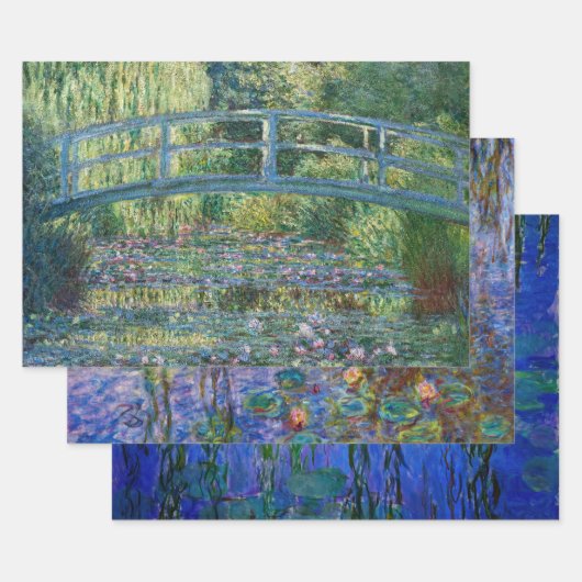 Claude Monet - Water Lilies Masterstukselectie Inpakpapier Vel (Set)