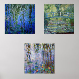 Claude Monet - Water Lilies Masterstukselectie Muurkunst Sets