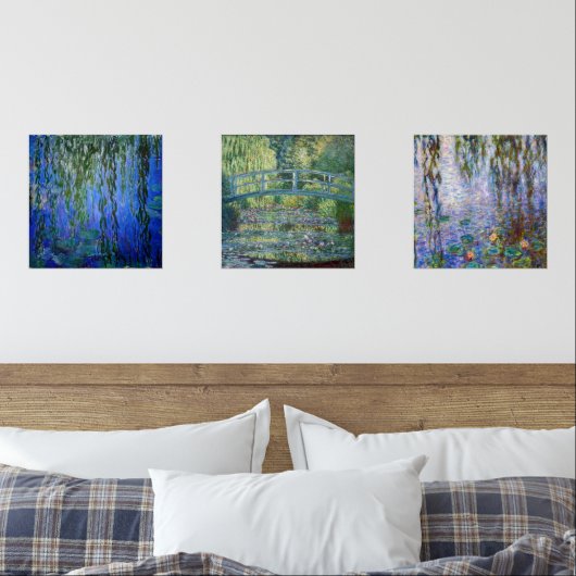 Claude Monet - Water Lilies Masterstukselectie Muurkunst Sets (Slaapkamer)