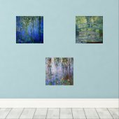 Claude Monet - Water Lilies Masterstukselectie Muurkunst Sets (Houten vloer)