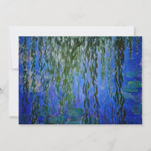 Claude Monet - Water Lilies met sluipende wilg Bedankkaart