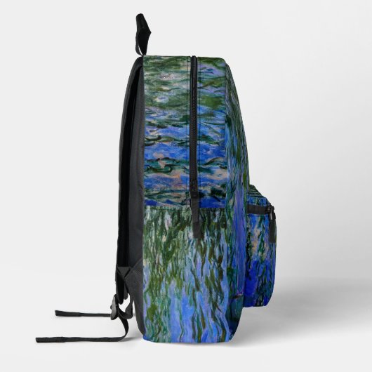 Claude Monet - Water Lilies met sluipende wilg Bedrukte Rugzak (Links)