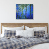 Claude Monet - Water Lilies met sluipende wilg Canvas Afdruk (Insitu (Slaapkamer))