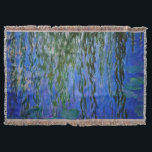 Claude Monet - Water Lilies met sluipende wilg Deken<br><div class="desc">Water Lilies met sluiptrekkende takken / Nympheas avec rameaux de saule door Claude Monet in 1916-1919</div>