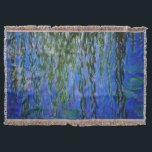 Claude Monet - Water Lilies met sluipende wilg Deken<br><div class="desc">Water Lilies met sluiptrekkende takken / Nympheas avec rameaux de saule door Claude Monet in 1916-1919</div>